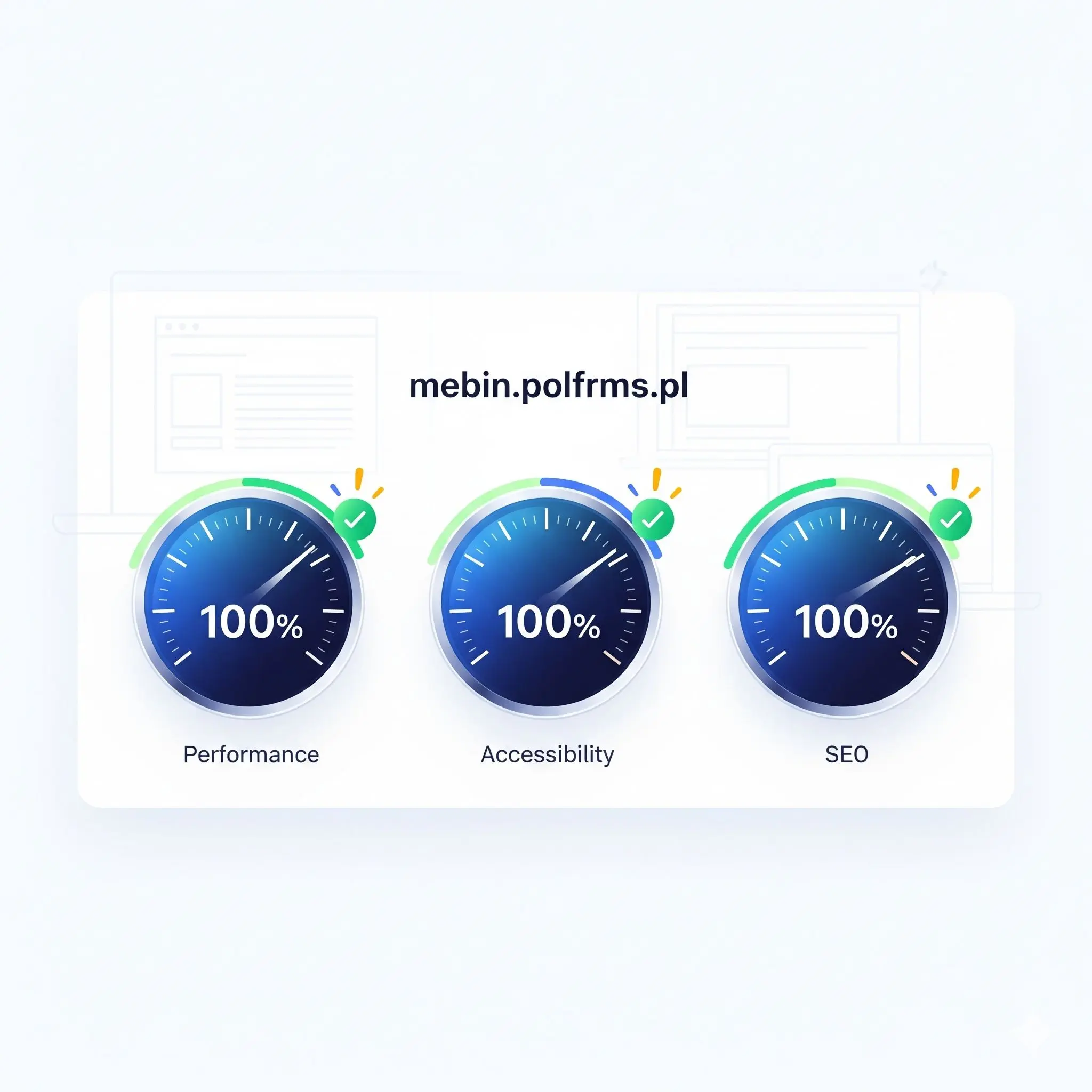 Visualisierung des Optimierungserfolgs der Website Mebin.polfrms.pl